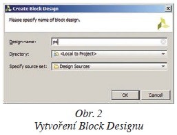 Obr. 2 Vytvoření Block Designu